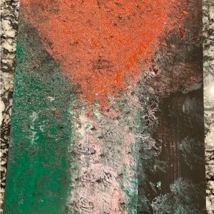 Hand painted modern Palestinian abstract paintings.